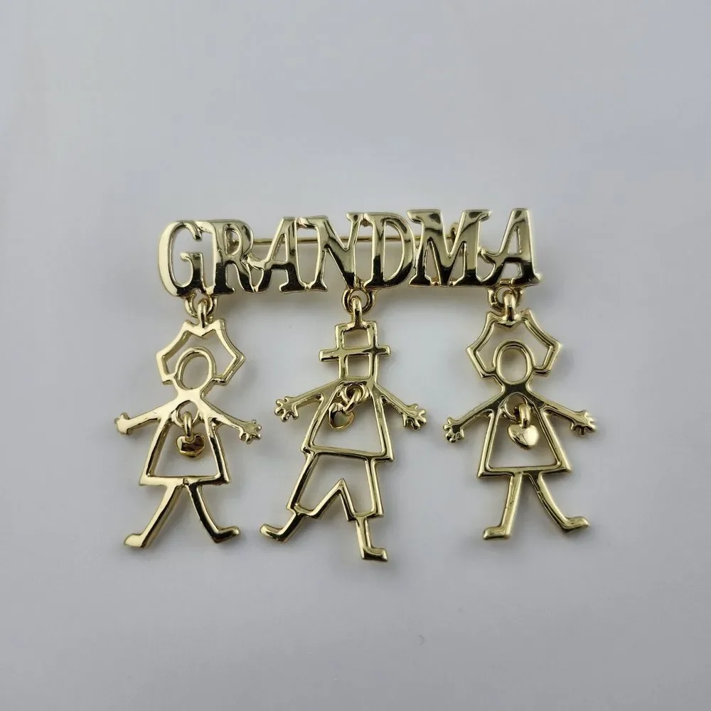 Beautiful Brooch Pin Gold Tone  